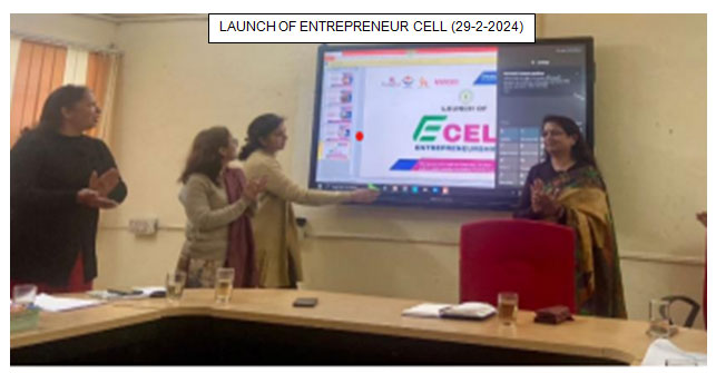 LAUNCH OF ENTREPRENEUR CELL (29-2-2024)
