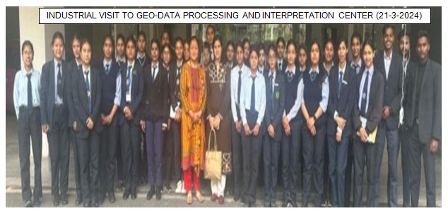 INDUSTRIAL VISIT TO GEO-DATA PROCESSING AND INTERPRETATION CENTER (21-3-2024)